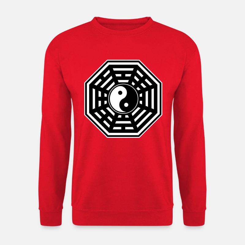 Pakua, Bagua, Yin Yang, I Ging, Symbol, China, Tao - Unisex Pullover - Rot