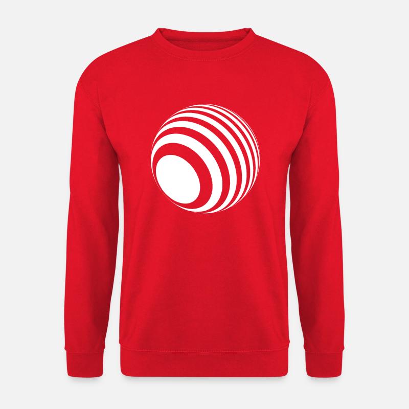 3D ball with - Unisex Sweatshirt - red
