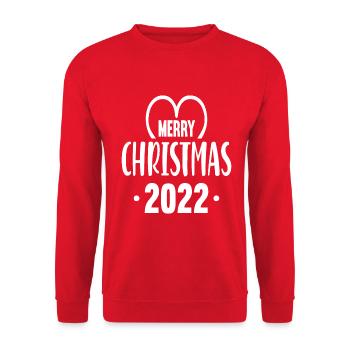 Merry Christmas 2022 - Unisex Sweatshirt - red - Front - Alina (178cm) & Michal (187cm)