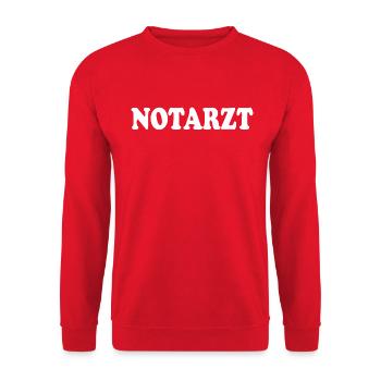 Emergency physician - Unisex Sweatshirt - red - Front - Alina (178cm) & Michal (187cm)