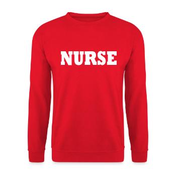 Nurse - Unisex Pullover - Rot - Vorne - Alina (178cm) & Michal (187cm)