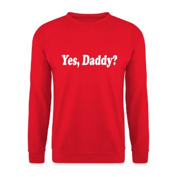 Yes daddy - Unisex Pullover - Rot - Vorne - Alina (178cm) & Michal (187cm)