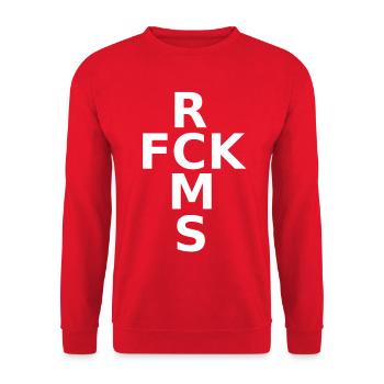Contre les nazis - Sweat-shirt Unisexe - rouge - Devant - Alina (178cm) & Michal (187cm)