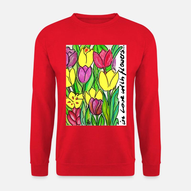 EG Blumen ITulpen IGarten I flowers I Geburtstag - Unisex Pullover - Rot