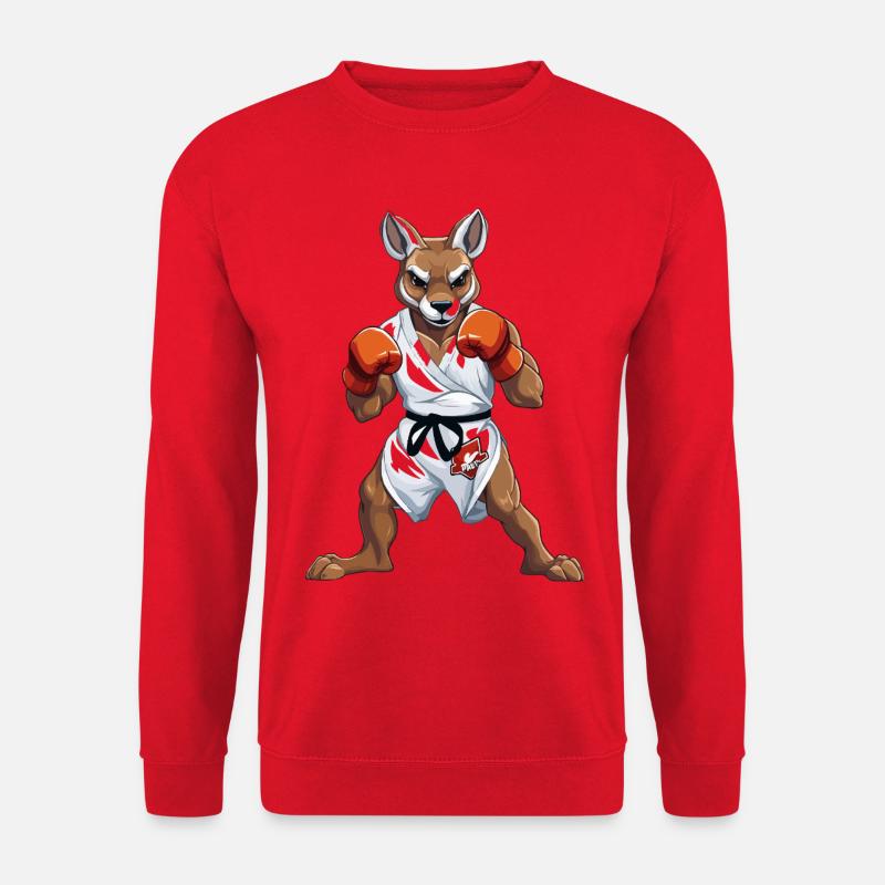 Kangaroo Karate Fighter - Unisex Sweatshirt - red
