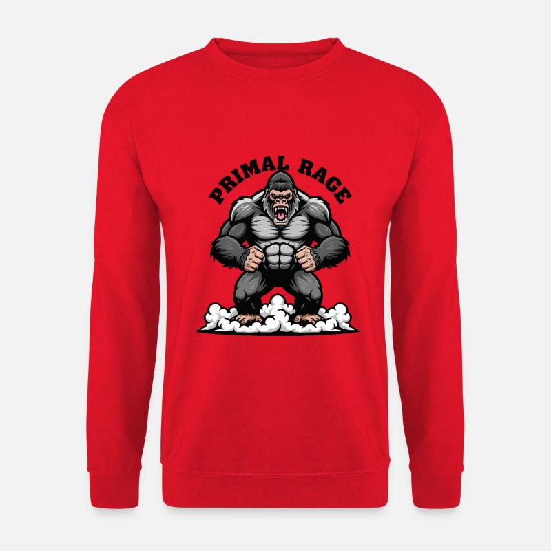 Urwut Gorilla Muskelkraft - Unisex Pullover - Rot