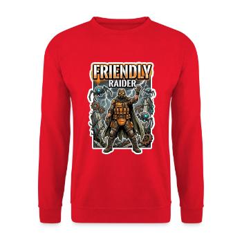 Friendly Raider  - Unisex Pullover - Rot - Vorne - Alina (178cm) & Michal (187cm)