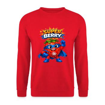 Super Berry Hero Berry - Unisex Sweatshirt - red - Front - Alina (178cm) & Michal (187cm)