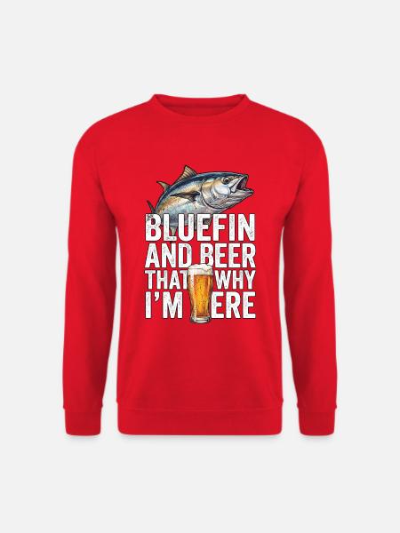 Bluefin Beer Fishing - Unisex Pullover - Rot