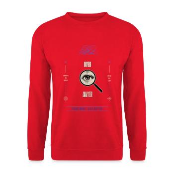 Über Analyzer Vergrößertes Auge - Unisex Pullover - Rot - Vorne - Alina (178cm) & Michal (187cm)
