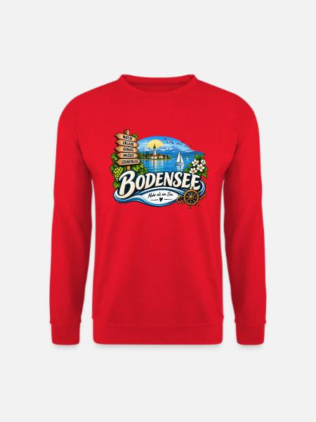 Bodensee – Natur, Wasser & Lebensfreude - Unisex Pullover - Rot
