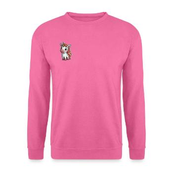 Licorne de dessin animé - Sweat-shirt Unisexe - rose - Devant
