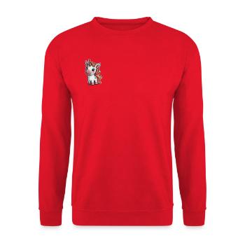 Licorne de dessin animé - Sweat-shirt Unisexe - rouge - Devant - Alina (178cm) & Michal (187cm)
