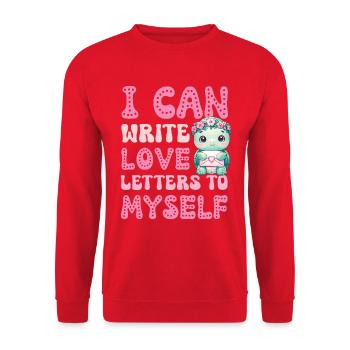 Lustige Valentinstag Selbstliebe Schildkröte - Unisex Pullover - Rot - Vorne - Alina (178cm) & Michal (187cm)