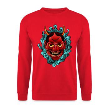 diable - Sweat-shirt Unisexe - rouge - Devant - Alina (178cm) & Michal (187cm)