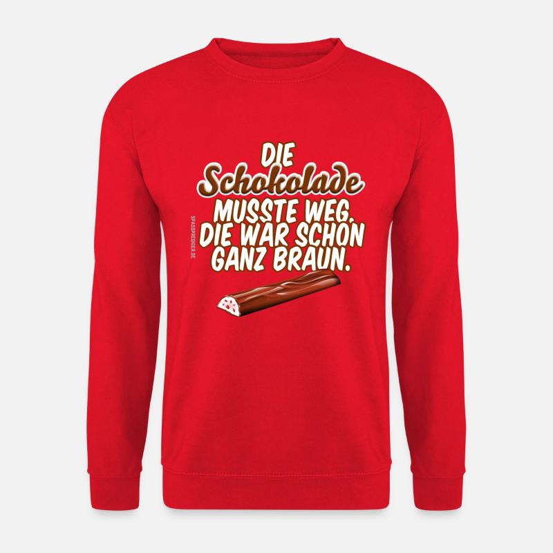 Schokolade musste weg - Unisex Pullover - Rot