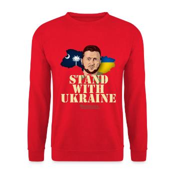 Ukraine South Carolina - Unisex Pullover - Rot - Vorne - Alina (178cm) & Michal (187cm)