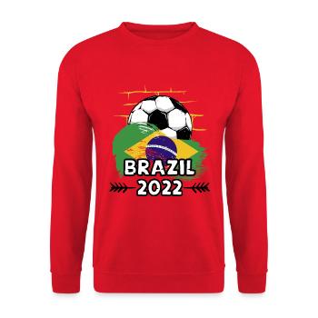 Brazil Brazil 2022 Football - Unisex Sweatshirt - red - Front - Alina (178cm) & Michal (187cm)