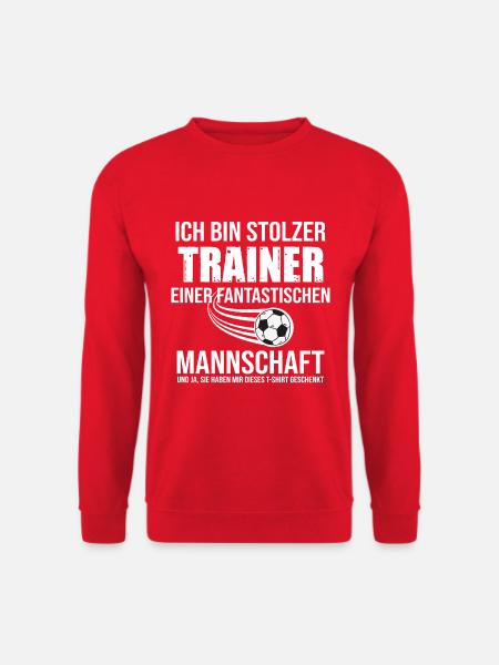 Fußballtrainer Spruch Bester Trainer Fußballcoach - Unisex Pullover - Rot