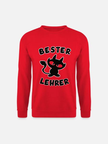 cooles bester Lehrer Design - Unisex Pullover - Rot