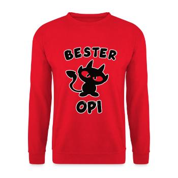 cooles bester Opi Design - Unisex Pullover - Rot - Vorne - Alina (178cm) & Michal (187cm)