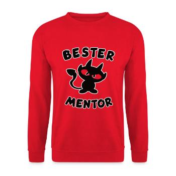cooles bester Mentor Design mit Teufelchen - Unisex Pullover - Rot - Vorne - Alina (178cm) & Michal (187cm)