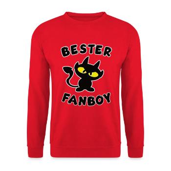 cool best fanboy design - Unisex Sweatshirt - red - Front - Alina (178cm) & Michal (187cm)