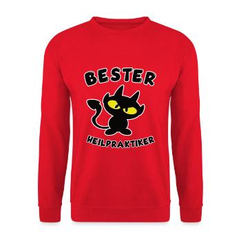 cooles bester Heilpraktiker Design - Unisex Pullover - Rot - Vorne - Alina (178cm) & Michal (187cm)