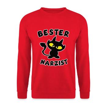 cool best narcissist design - Unisex Sweatshirt - red - Front - Alina (178cm) & Michal (187cm)