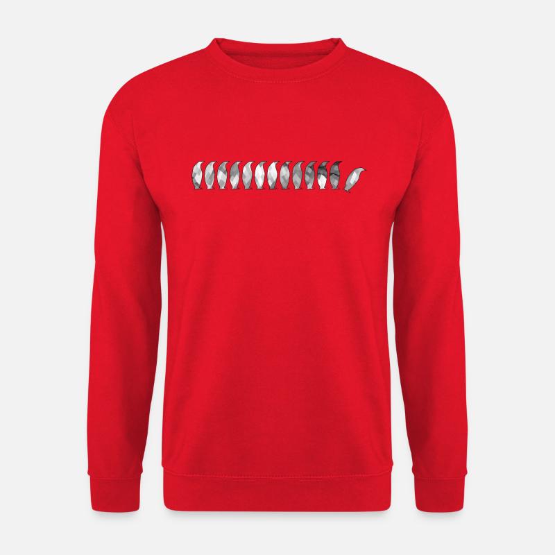 Pingouins avec Polygone - Sweat-shirt Unisexe - rouge