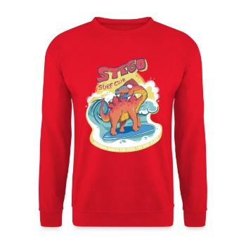 Club de surf Stego - Sweat-shirt Unisexe - rouge - Devant - Alina (178cm) & Michal (187cm)