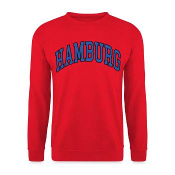 Hamburg - Unisex Sweatshirt - red - Front - Alina (178cm) & Michal (187cm)