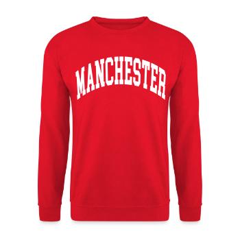Manchester - Unisex Pullover - Rot - Vorne - Alina (178cm) & Michal (187cm)