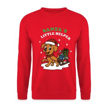 Petit assistant du Père Noël - Sweat-shirt Unisexe - rouge - Devant - Alina (178cm) & Michal (187cm)