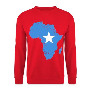 Drapeau somalien Afrique utilisé - Sweat-shirt Unisexe - rouge - Devant - Alina (178cm) & Michal (187cm)