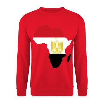 Ägypten_Flagge_Afrika - Unisex Pullover - Rot - Vorne - Alina (178cm) & Michal (187cm)