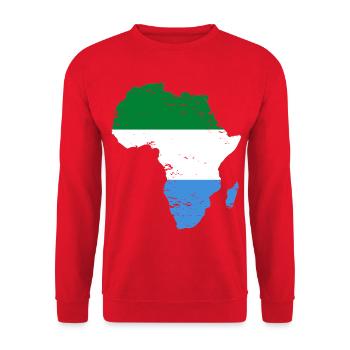 Sierra_Leone_Flagge_Afrika_used - Unisex Sweatshirt - red - Front - Alina (178cm) & Michal (187cm)