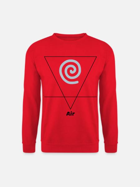 Luft Element Symbol Alchemie Wicca - Unisex Pullover - Rot