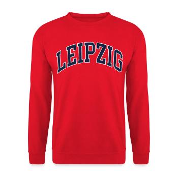 Leipzig - Sweat-shirt Unisexe - rouge - Devant - Alina (178cm) & Michal (187cm)