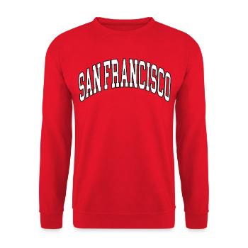 San Francisco - Unisex Pullover - Rot - Vorne - Alina (178cm) & Michal (187cm)