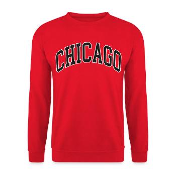 Chicago - Unisex Sweatshirt - red - Front - Alina (178cm) & Michal (187cm)