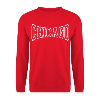 Chicago - Unisex Sweatshirt - red - Front - Alina (178cm) & Michal (187cm)