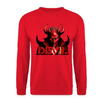 Devil Zone - Unisex Pullover - Rot - Vorne - Alina (178cm) & Michal (187cm)
