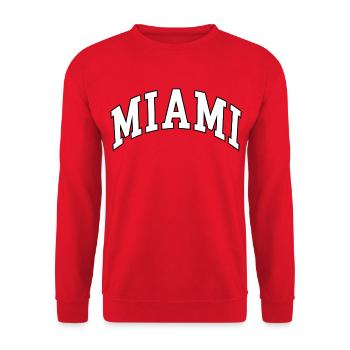 Miami - Unisex Pullover - Rot - Vorne - Alina (178cm) & Michal (187cm)