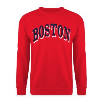 Boston - Unisex Sweatshirt - red - Front - Alina (178cm) & Michal (187cm)