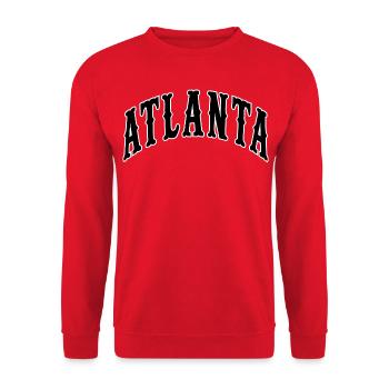 Atlanta - Unisex Pullover - Rot - Vorne - Alina (178cm) & Michal (187cm)