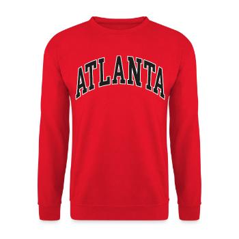 Atlanta - Unisex Pullover - Rot - Vorne - Alina (178cm) & Michal (187cm)
