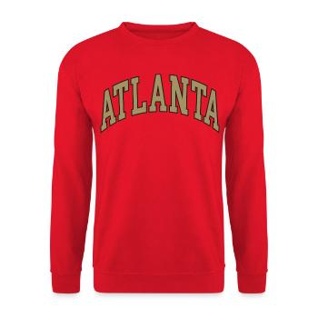 Atlanta - Unisex Pullover - Rot - Vorne - Alina (178cm) & Michal (187cm)