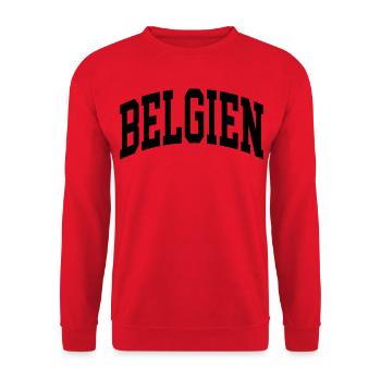 Belgien - Unisex Pullover - Rot - Vorne - Alina (178cm) & Michal (187cm)