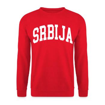 Serbie - Sweat-shirt Unisexe - rouge - Devant - Alina (178cm) & Michal (187cm)